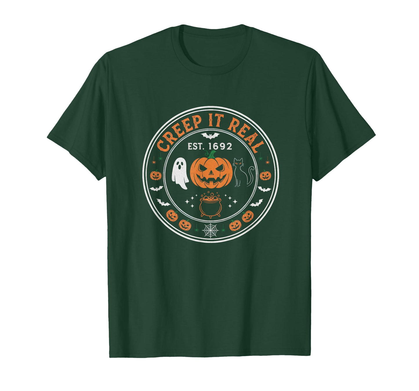 Creep It Real Est 1692 Funny Halloween Trick or Treat T-Shirt