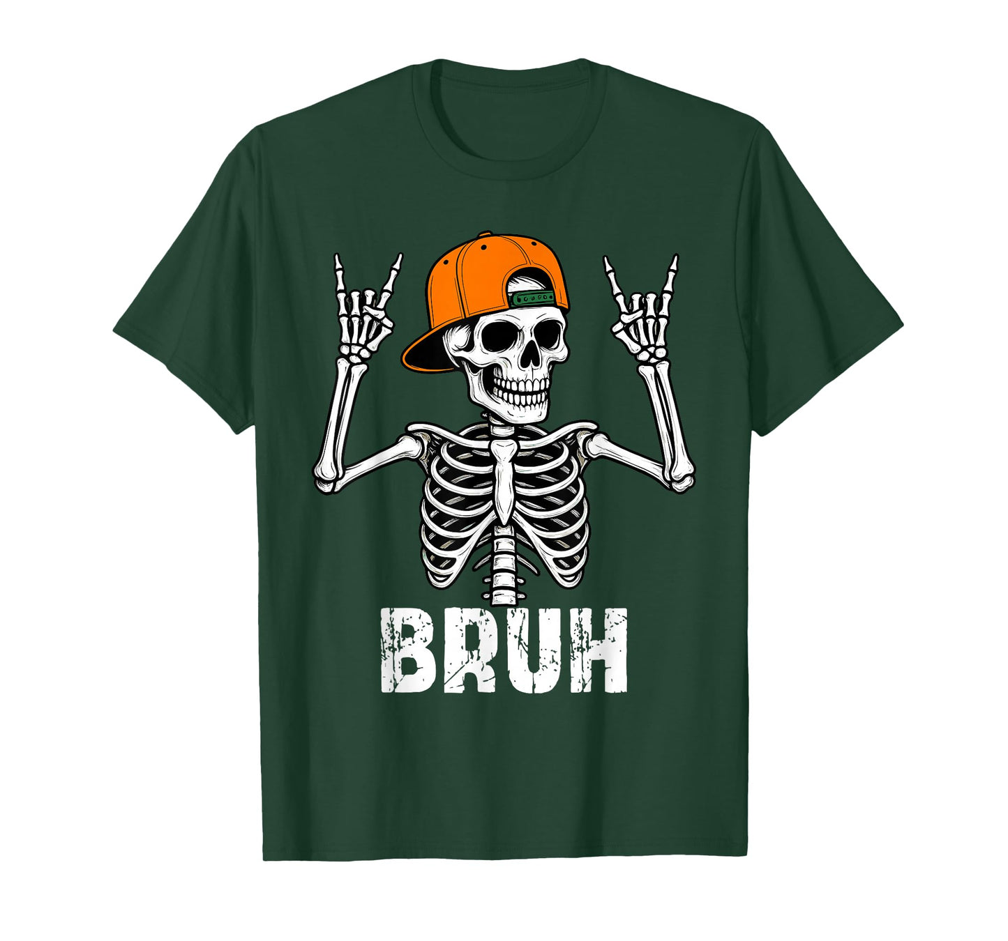 Skeleton Rock On Bruh Halloween for Mens Boys Kids Toddlers T-Shirt