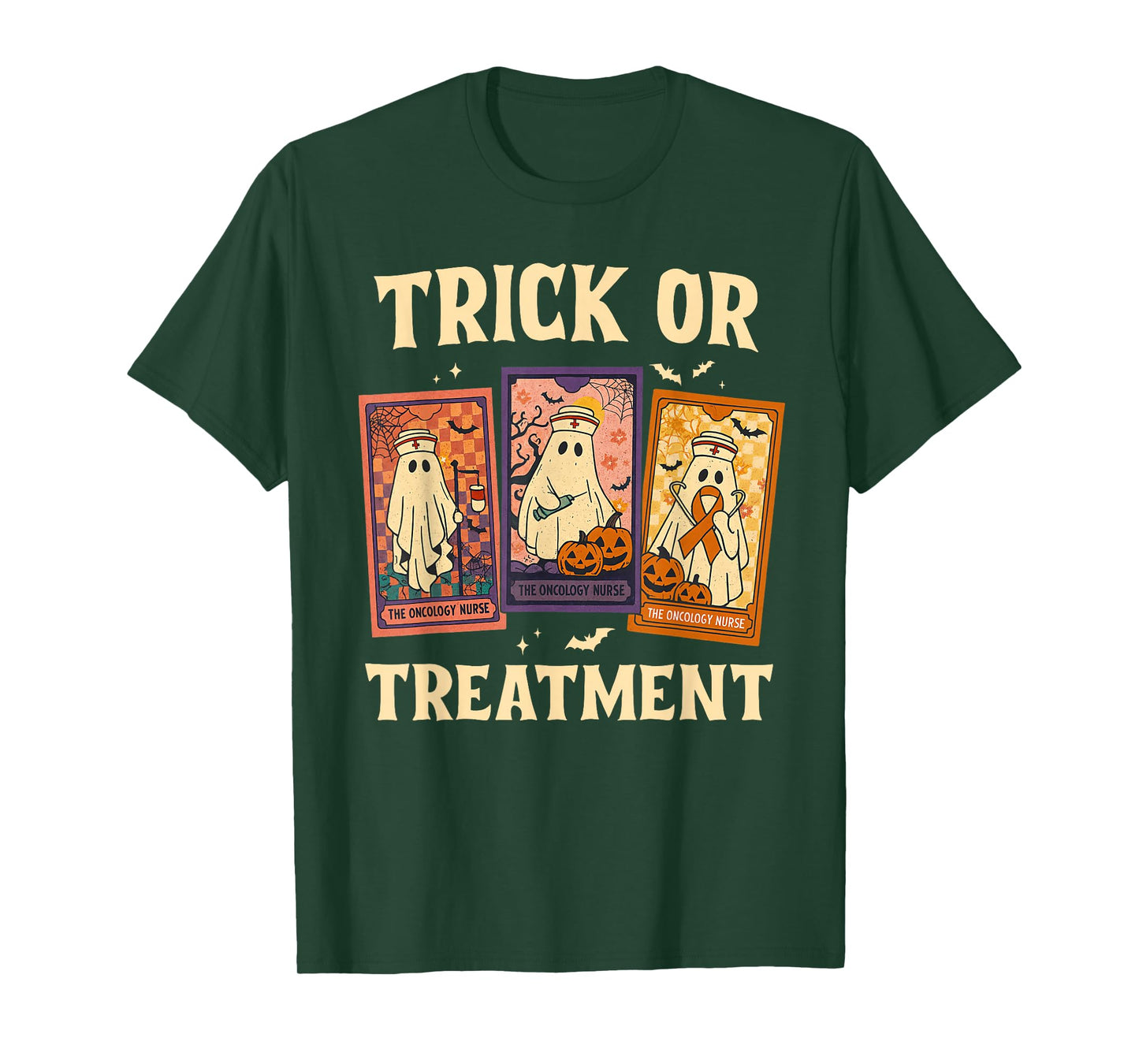 Preppy Oncology Nurse Halloween Trick Or Treatment T-Shirt