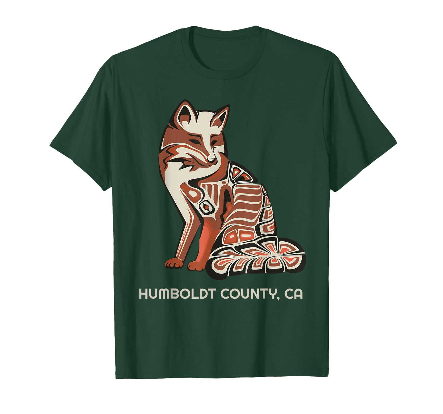 California Humboldt County Tribal Fox Native American T-Shirt