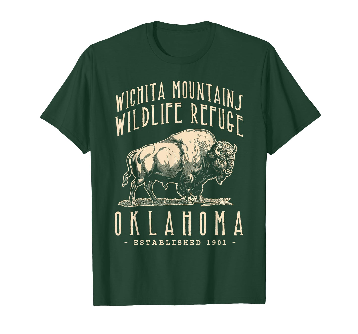 WICHITA MOUNTAINS, OKLAHOMA. BISON DESIGN T-Shirt