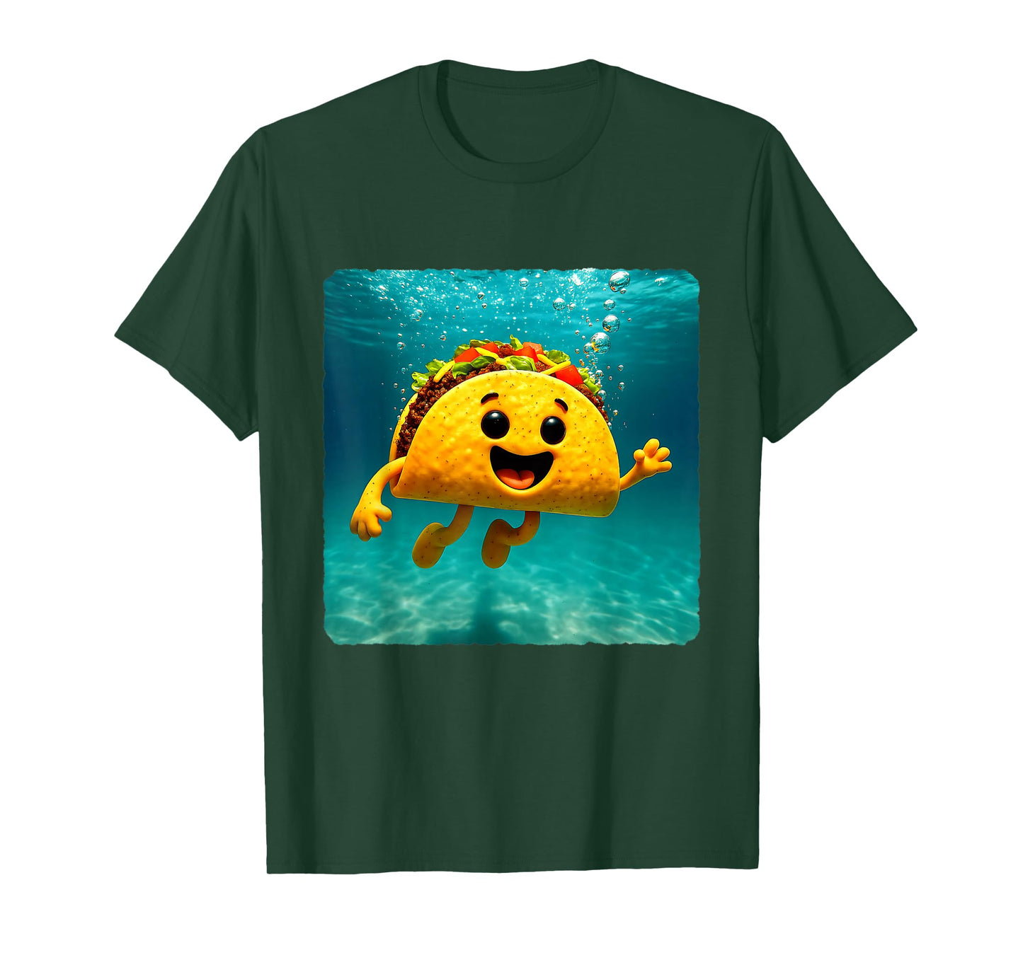 Taco Diving Underwater Ocean Diver Swimming Summer T-Shirt