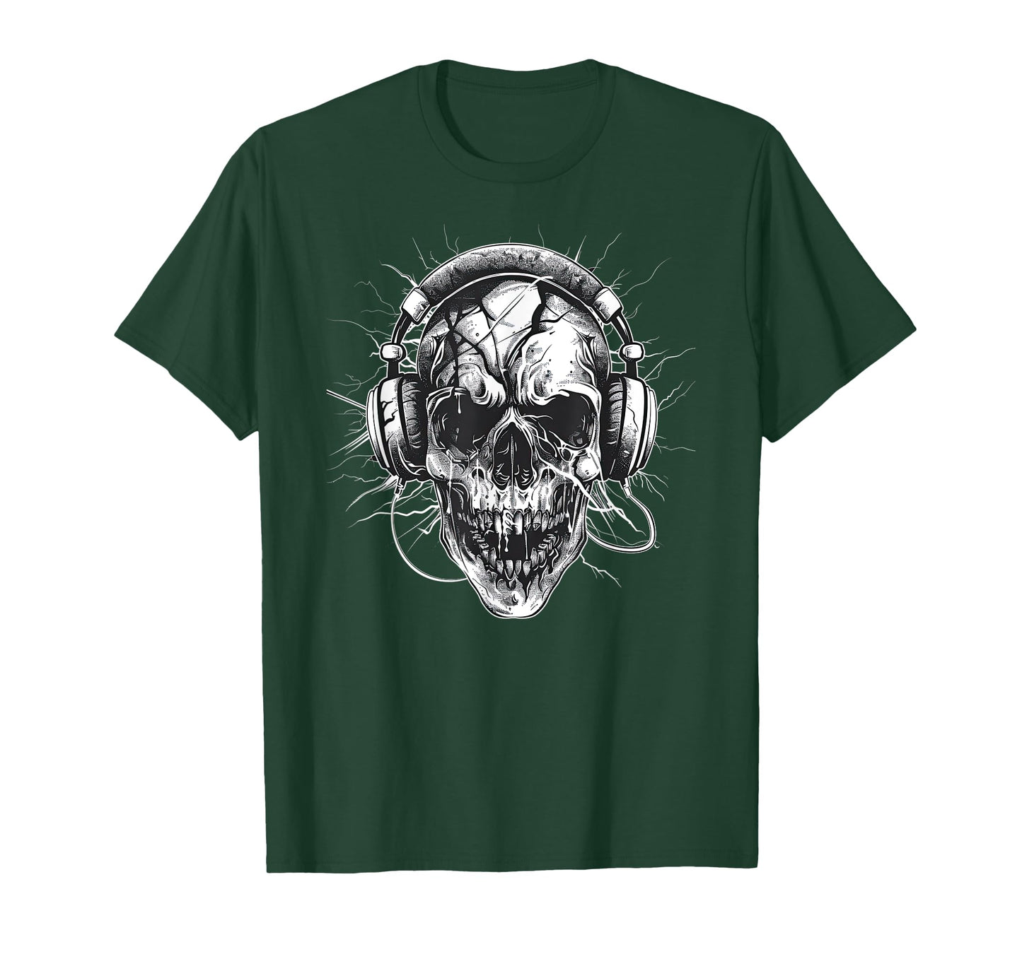 Skull with Headphones Music T-Shirt