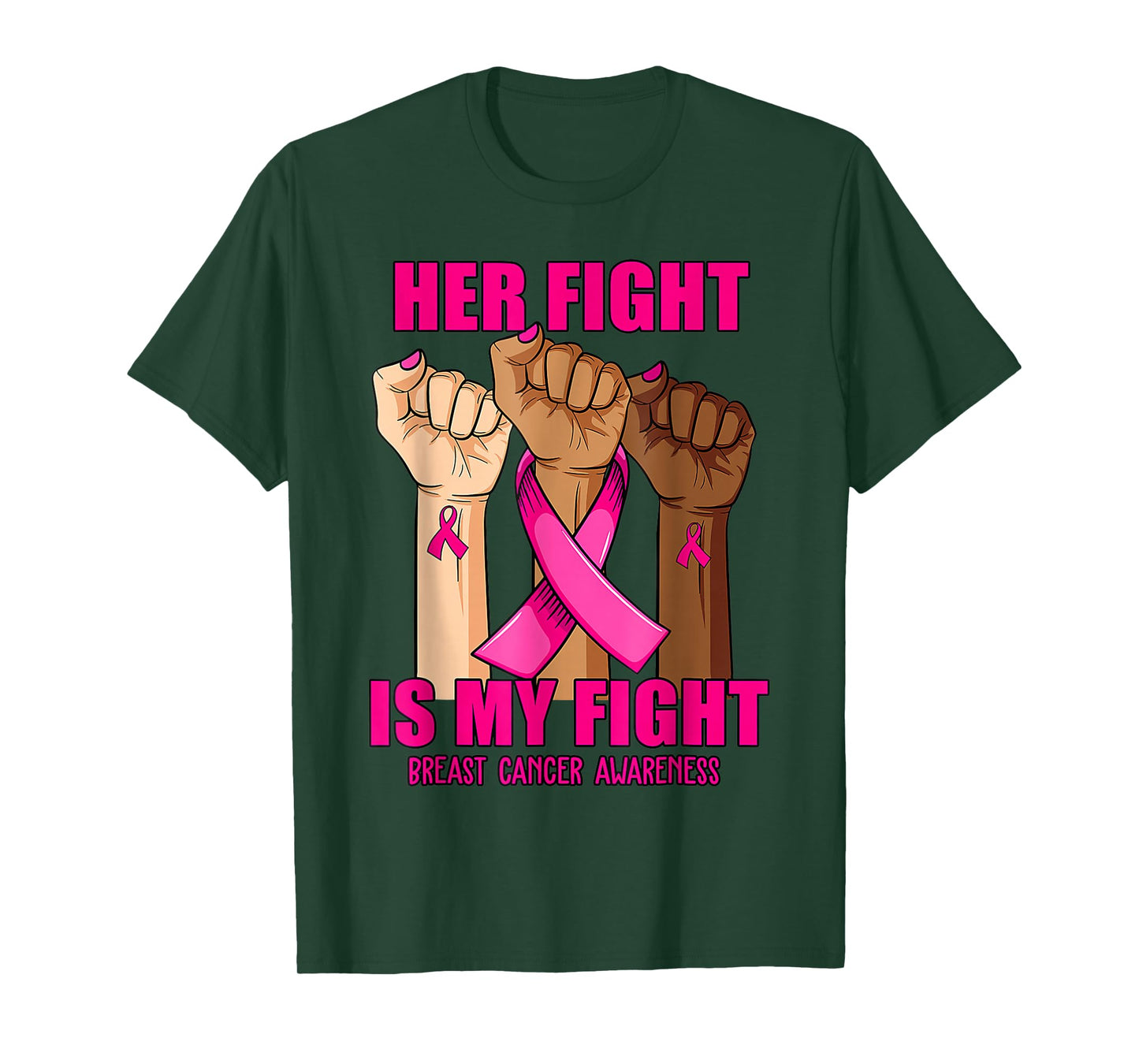 Hand Her fight is my fight breast cancer awareness month T-Shirt
