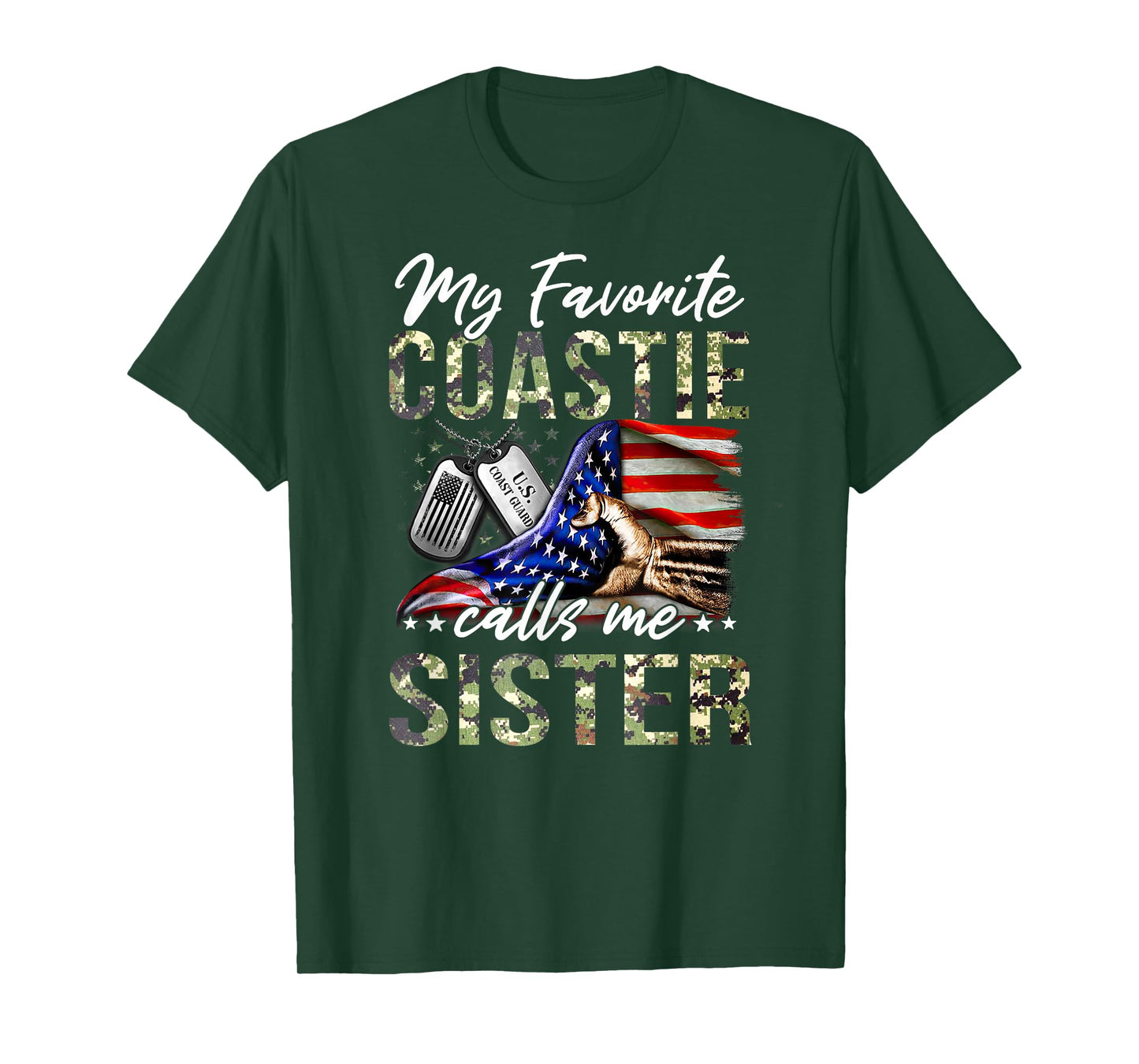 My Favorite Coastie Calls Me Sister Proud US Coast Guard T-Shirt