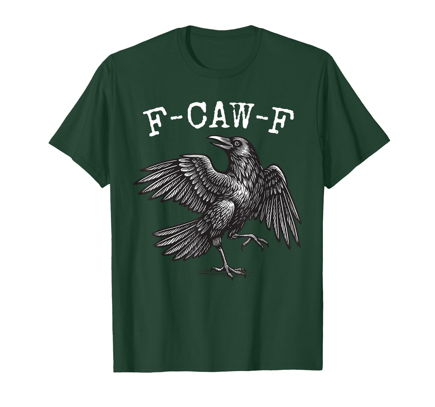 F-Caw-F Black Crow Pun Funny Bird Cawing Grunge T-Shirt