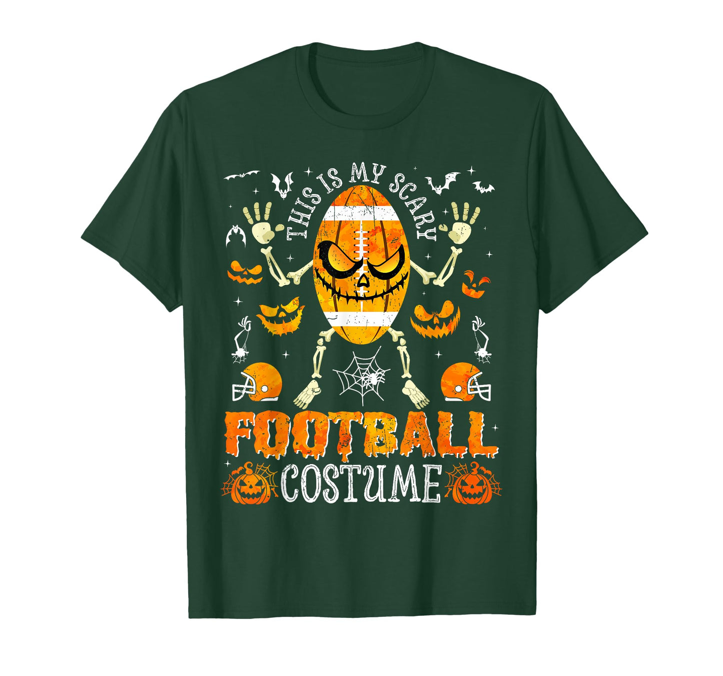 This is My Scary Football Costume Halloween Skeleton Lover T-Shirt