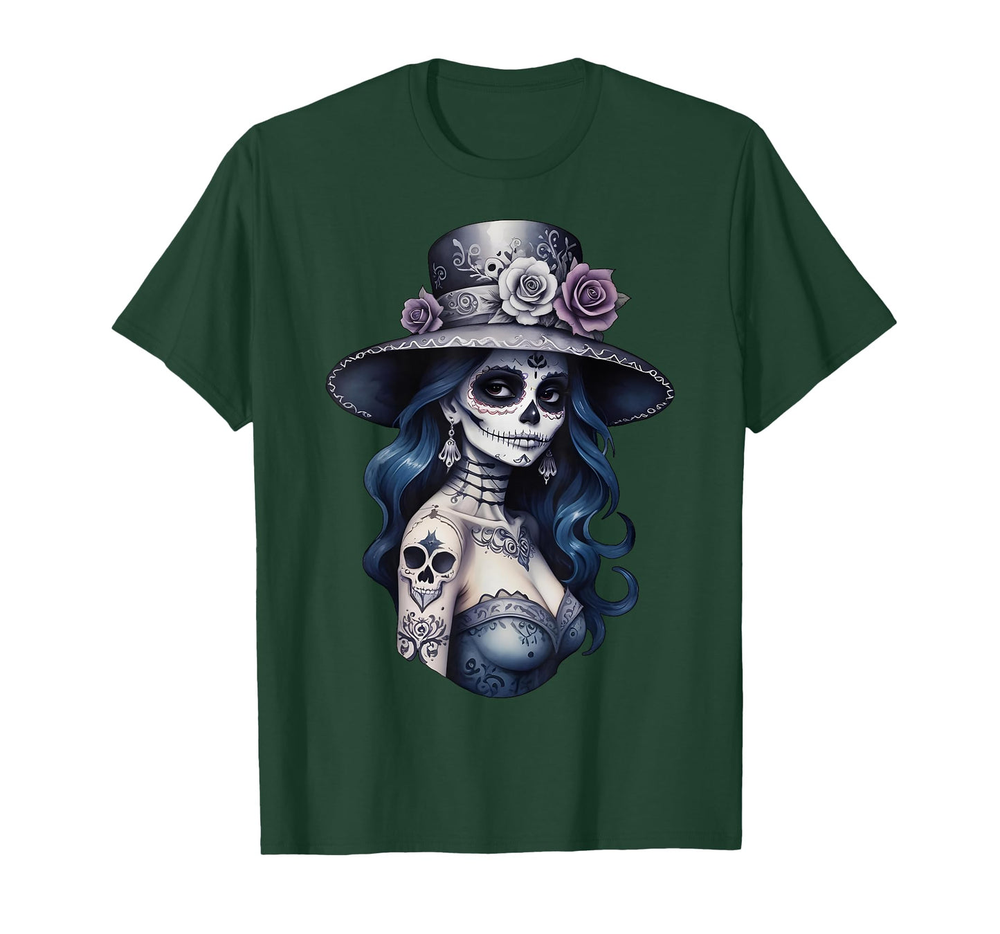Dia de Los mutertos - Calavera La Catrina Portrait 5 T-Shirt