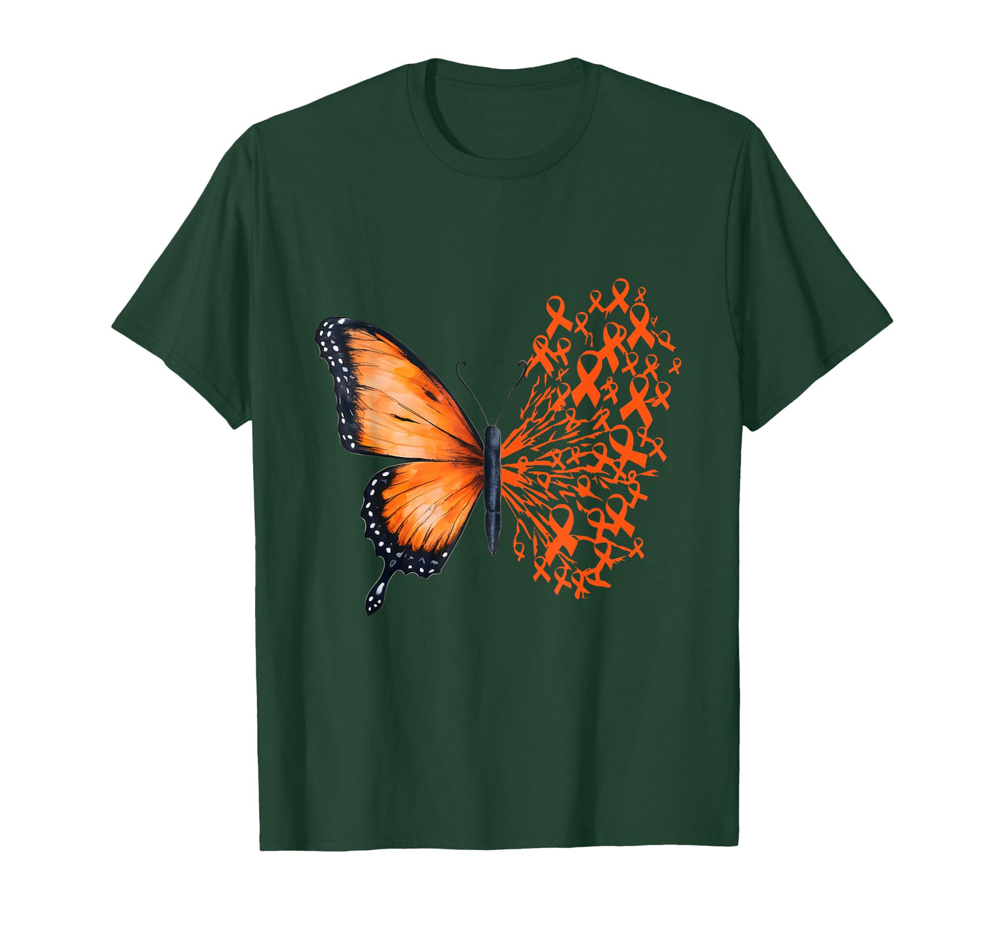 Leukemia Awareness Butterfly Orange Ribbon T-Shirt