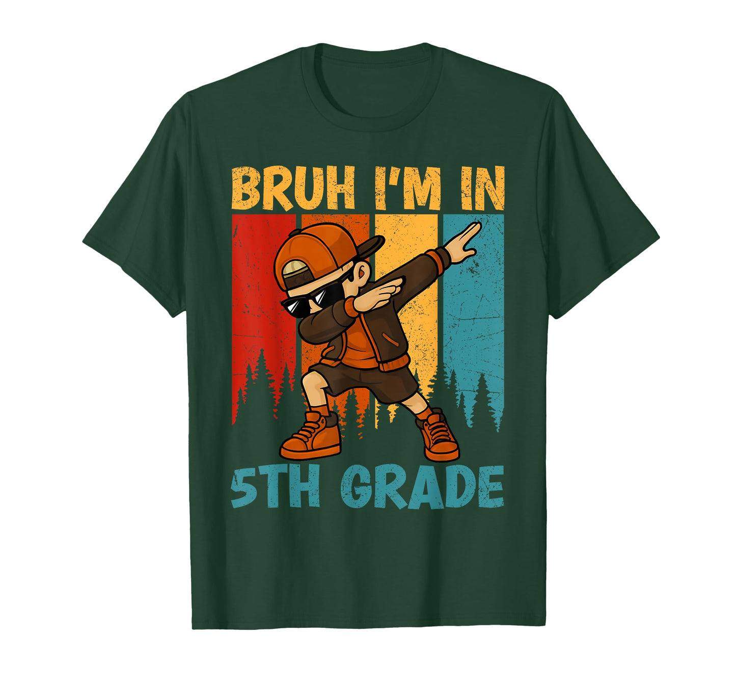 Bruh I'm In 5th Grade Fifth Grade Dabbing Boy Student T-Shirt