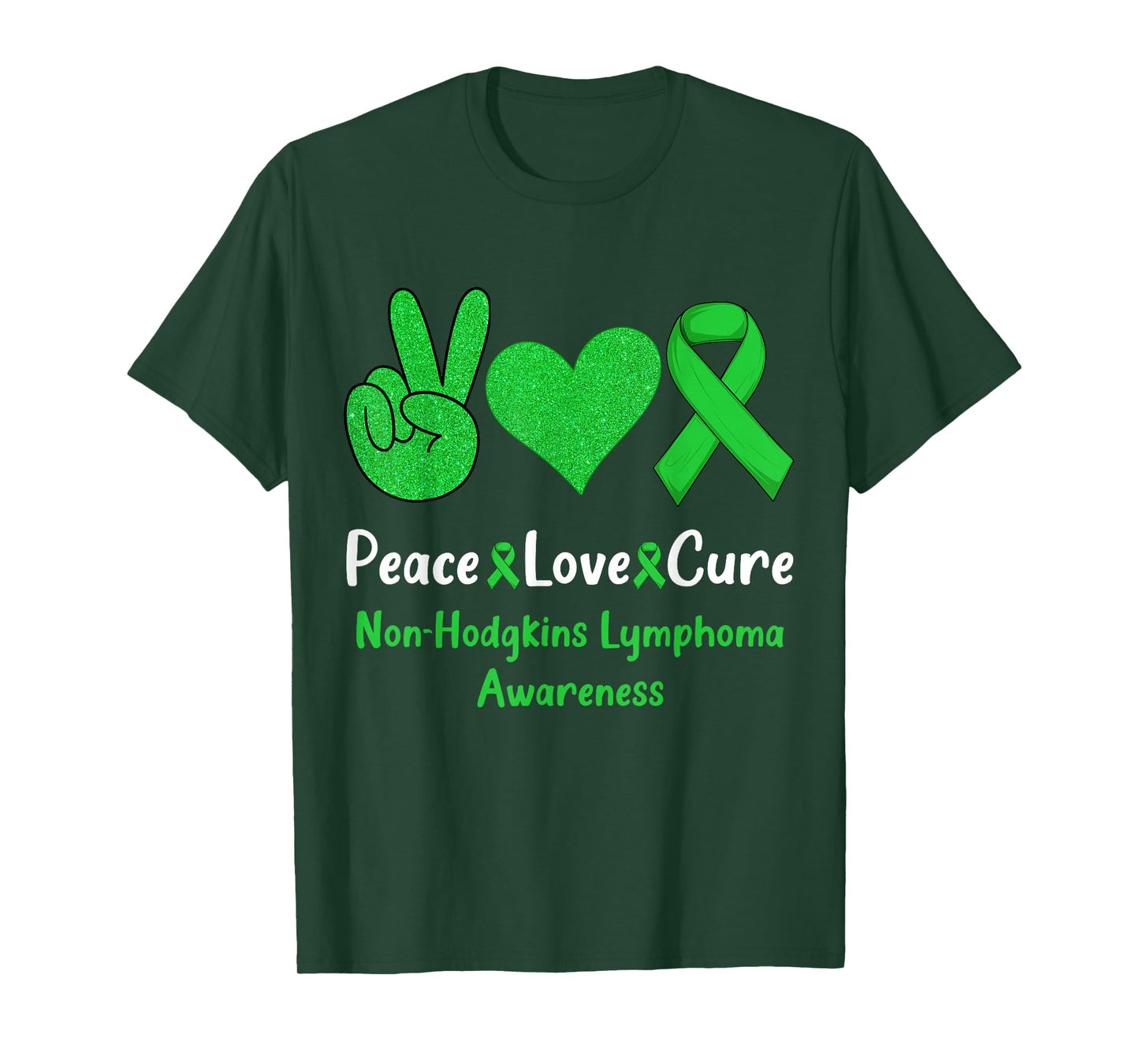 Peace Love Cure Non-Hodgkins Lymphoma Cancer Awareness Cute T-Shirt