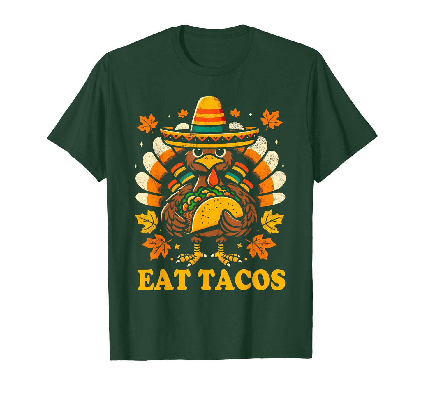 Thanksgiving Day Turkey Eat Tacos Mexican Turkey Boys Kids T-Shirt
