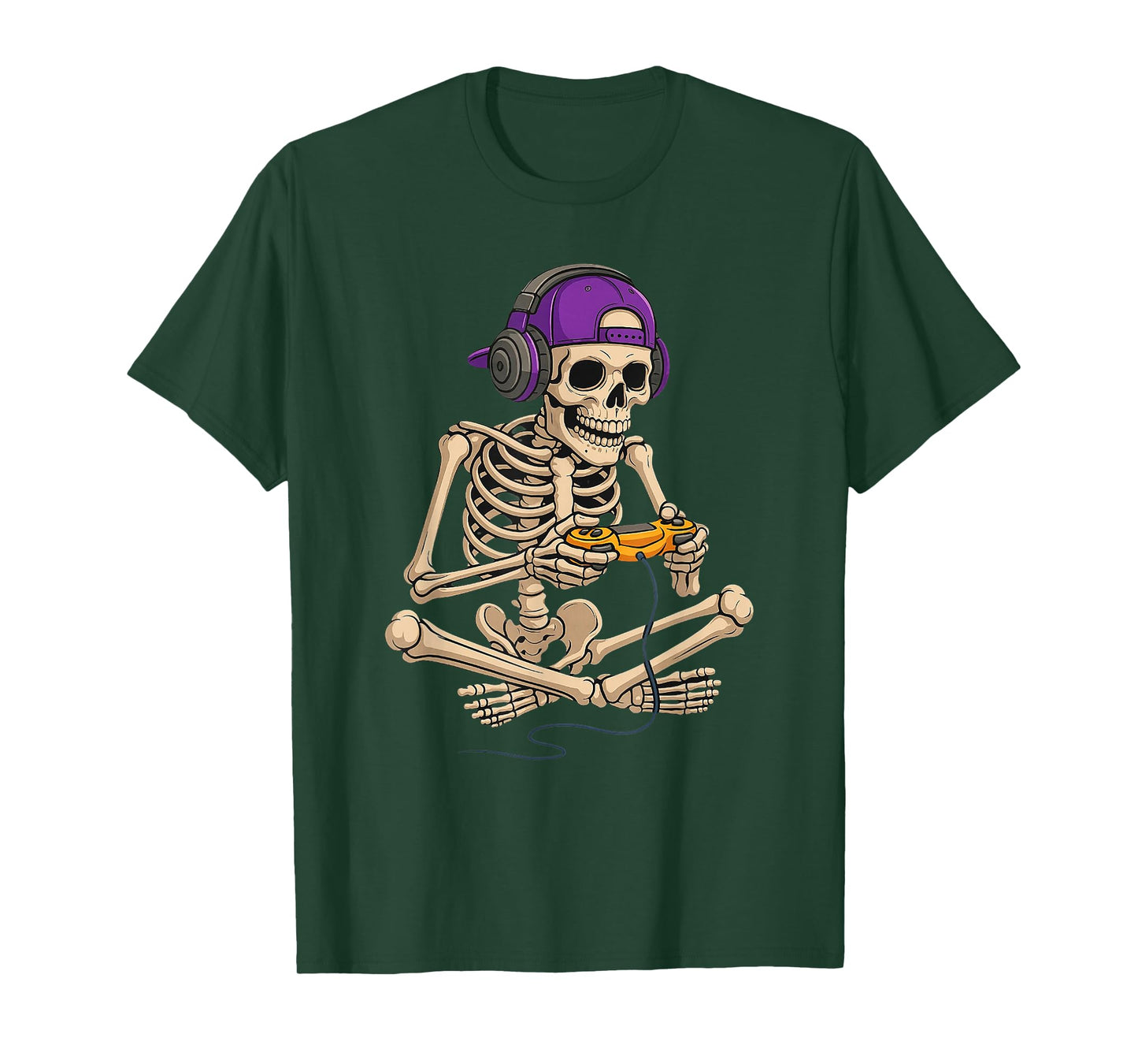 Skeleton Video Game Halloween Gaming Gamer Boys Men Kids T-Shirt