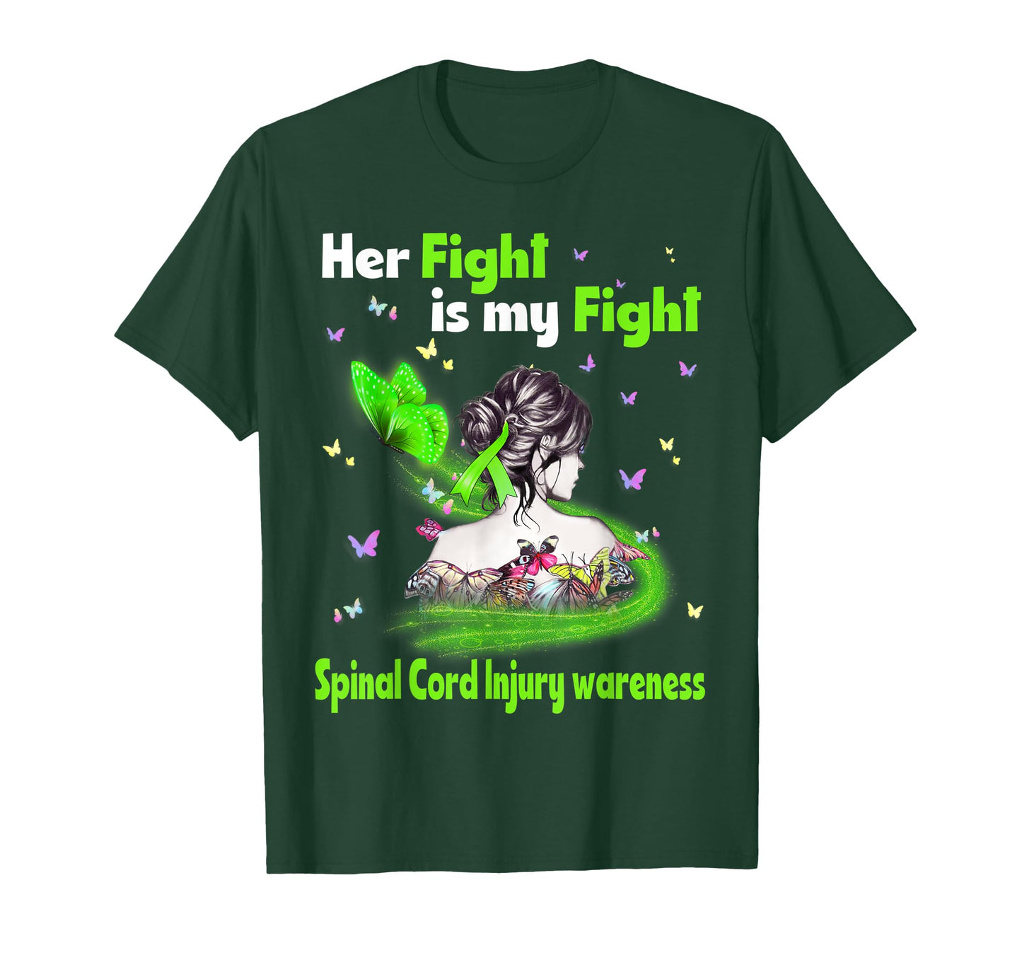 Her Fight Is My Fight Spinal Cord Injury Awareness T-Shirt