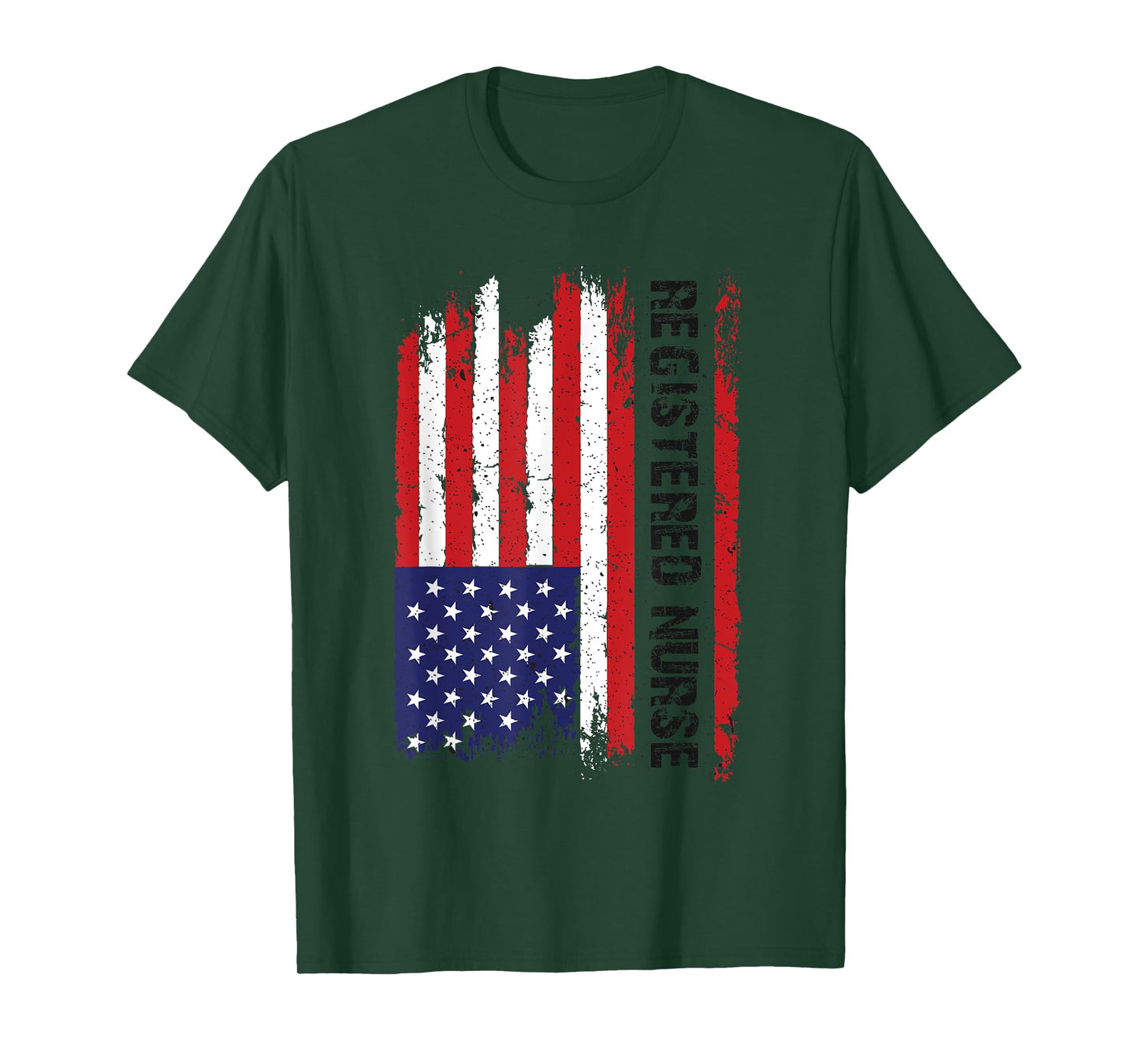 Vintage USA RN Registered Nurse American Flag Patriotic Women Men T-Shirt