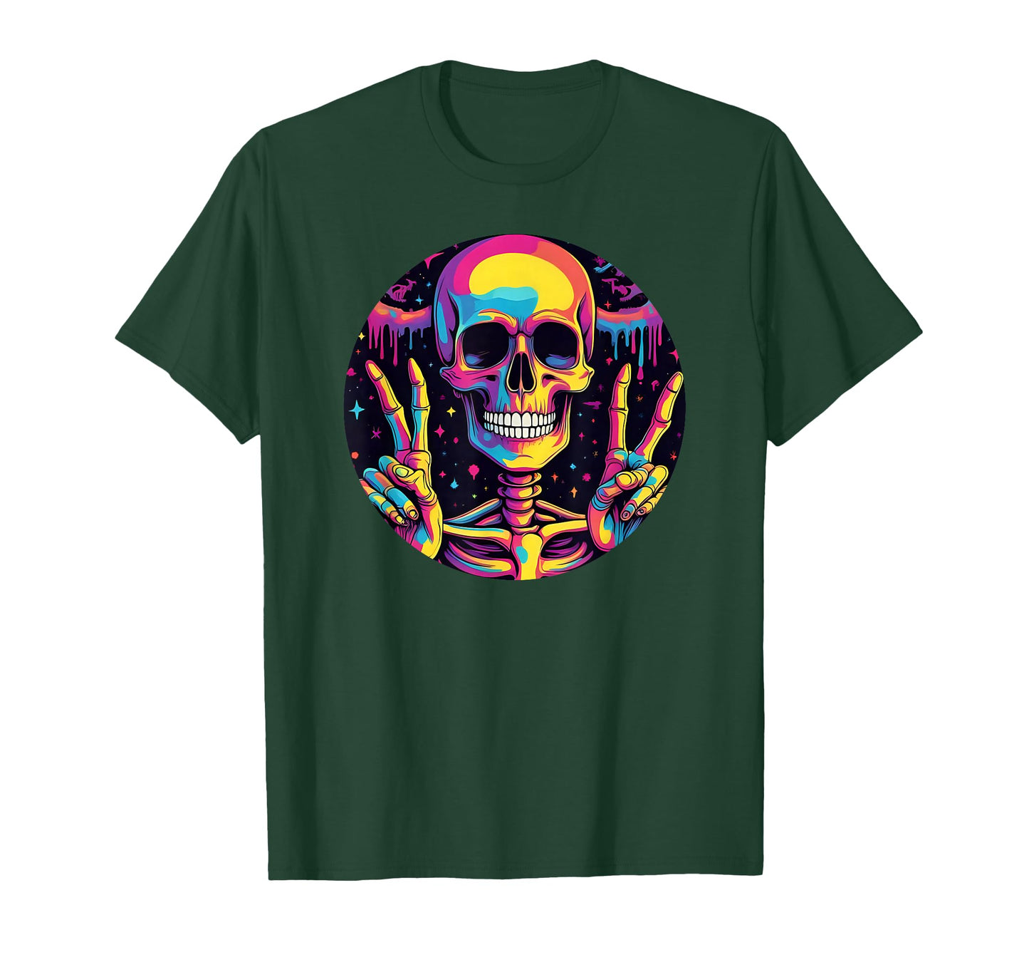Skeleton Hand Peace Sign, Halloween Skeleton Peace Hands T-Shirt