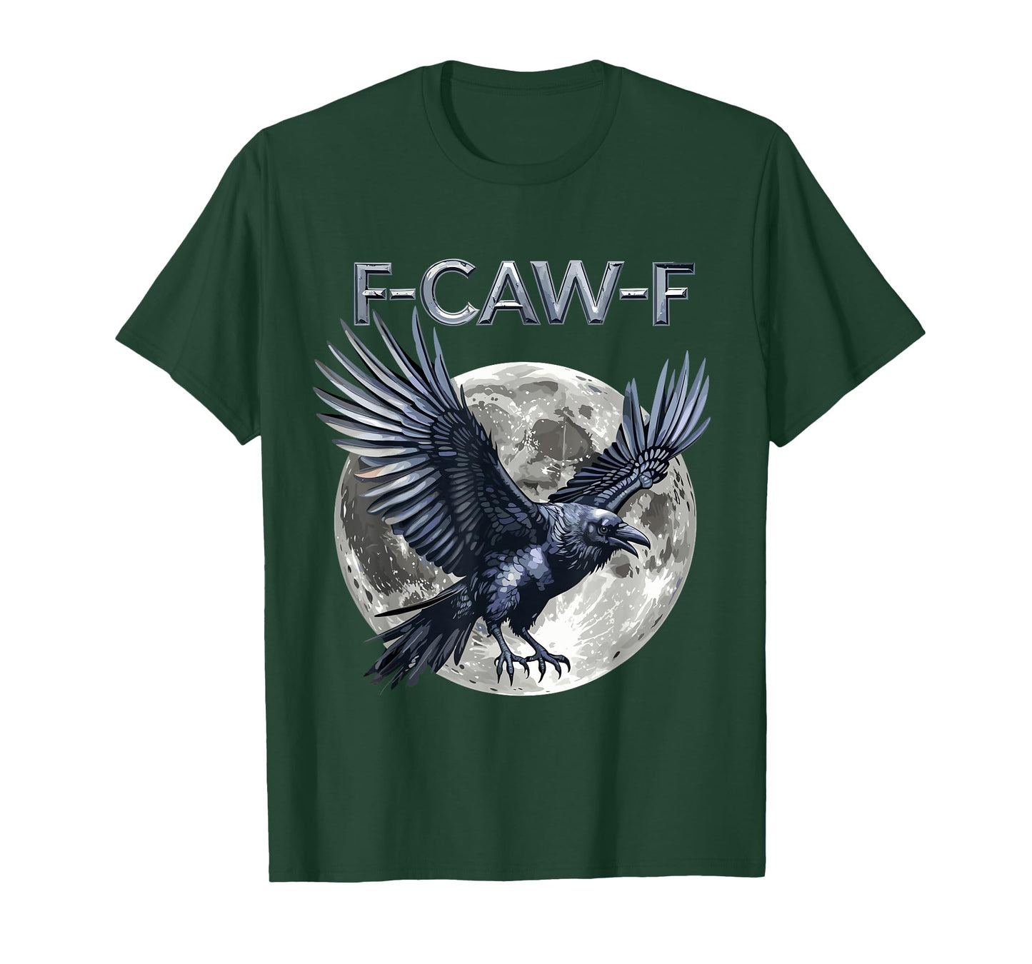 F-Caw-F Raven Moon Gothic Halloween, Black Crow Bird Lover T-Shirt