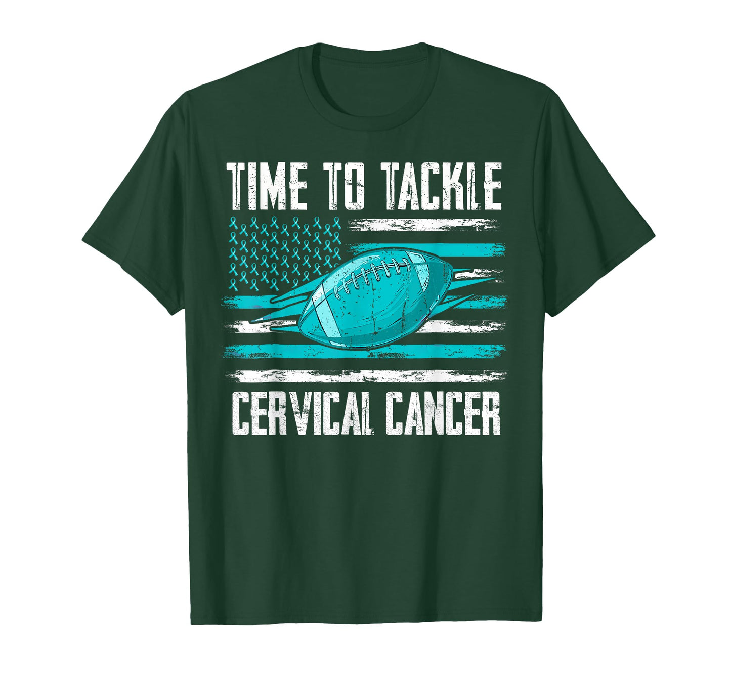 Tackle Cervical Cancer Football Cervical Cancer Awareness T-Shirt