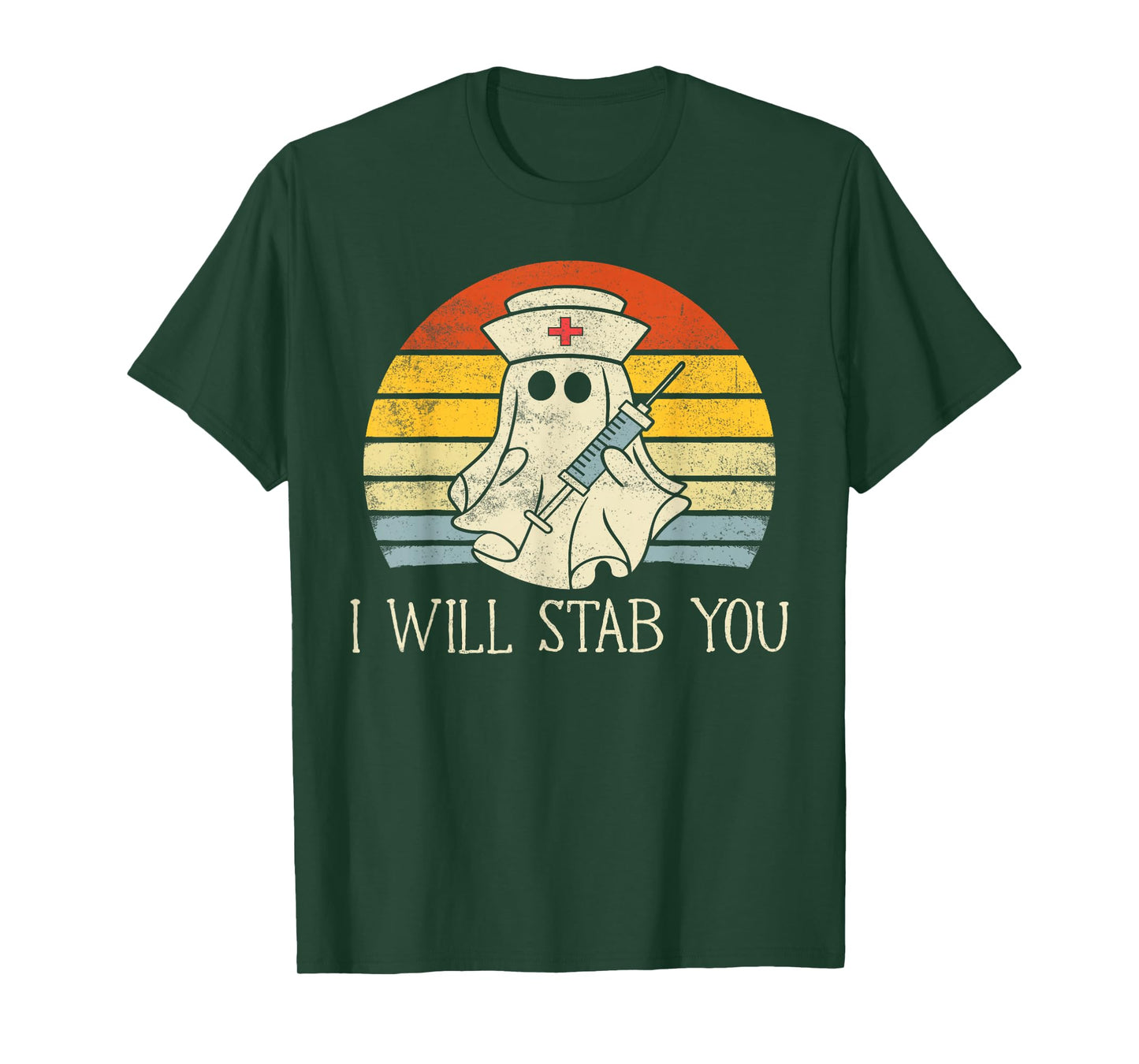 I Will Stab You Ghost Nurse Halloween Costume for Nurses T-Shirt