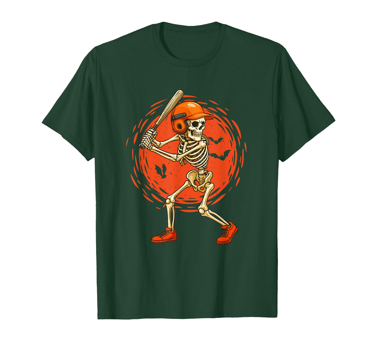 Skeleton Baseball Player - Spooky Halloween Ghost T-Shirt