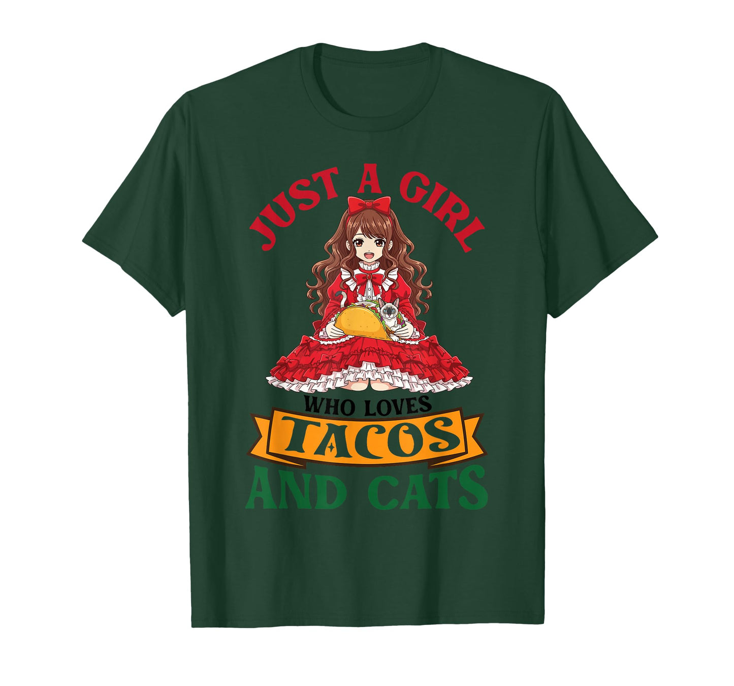 Just A Girl Who Loves Tacos and Javanese Cats Mother Mommy T-Shirt