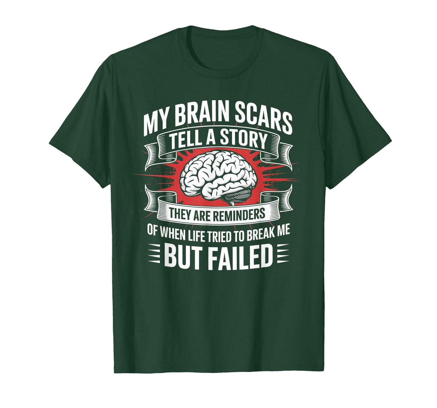 Brain Scars Tell A Story Brain Tumor Cancer Brain Surgery T-Shirt