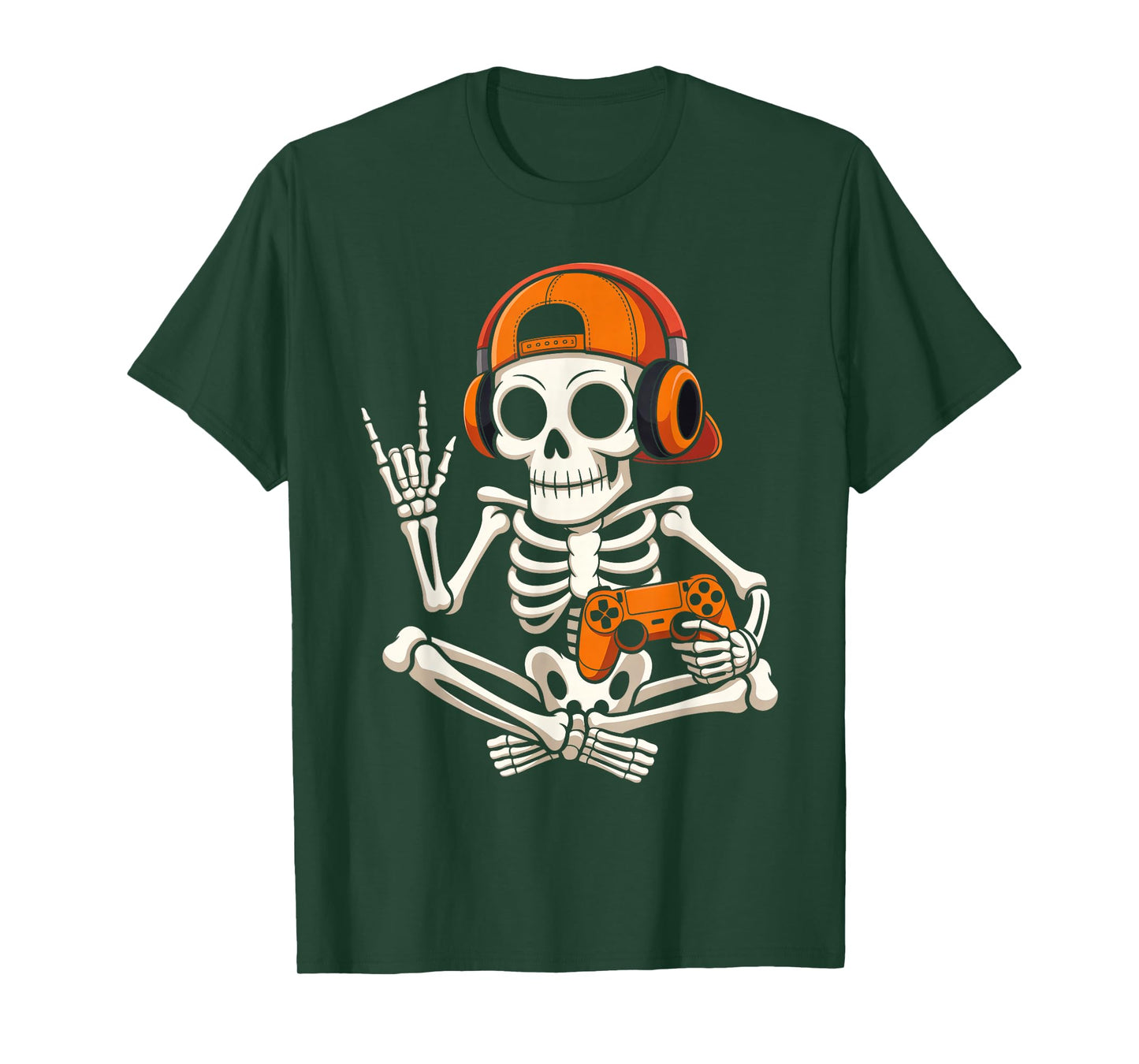 Halloween Shirts Cool Teen Boy Skeleton Gaming Men Halloween T-Shirt