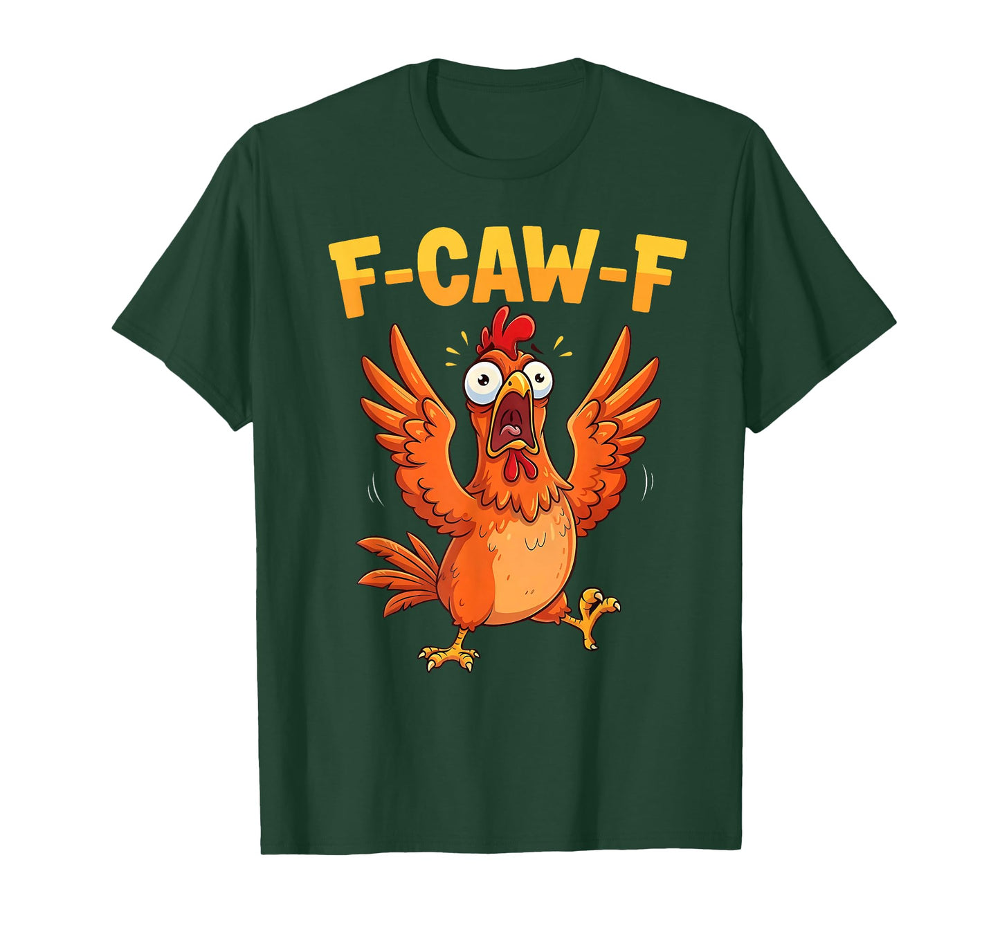 F-Caw-F Chicken Funny Screaming Rooster Meme Vintage Weird T-Shirt