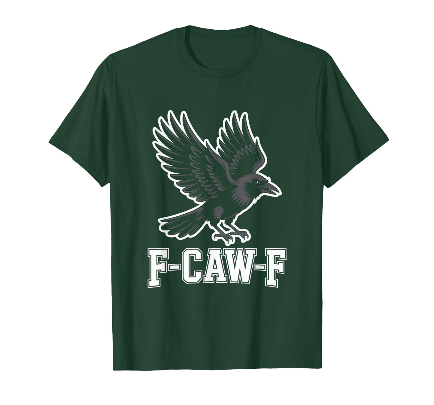 F CAW F Raven Crow Pun Sarcastic Humor Halloween T-Shirt