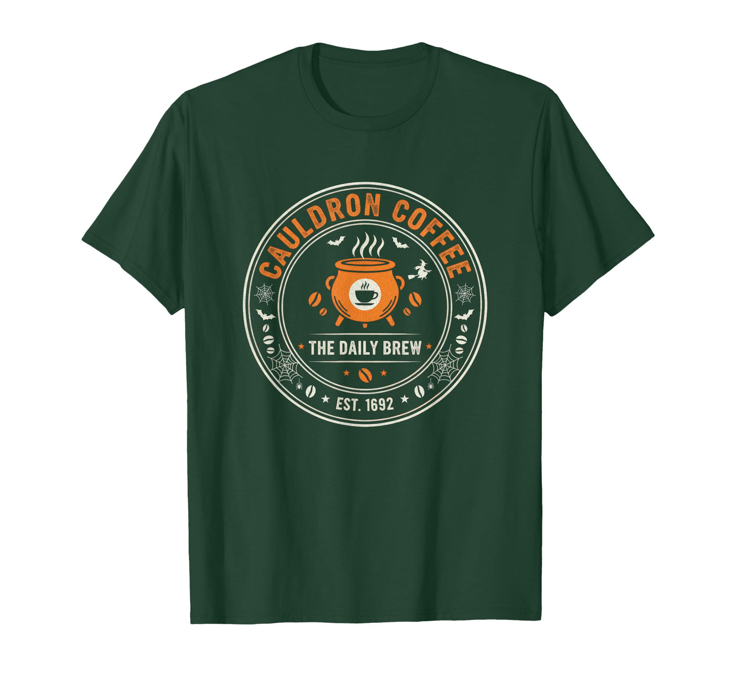 Cauldron Coffee Est 1692 Funny Halloween Trick or Treat T-Shirt