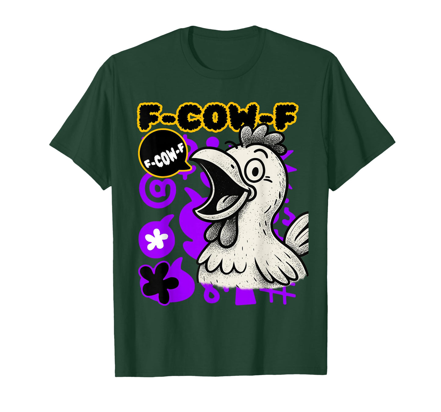 Funny F-Caw-F Chicken Crow Rooster Humor for Casual Style T-Shirt