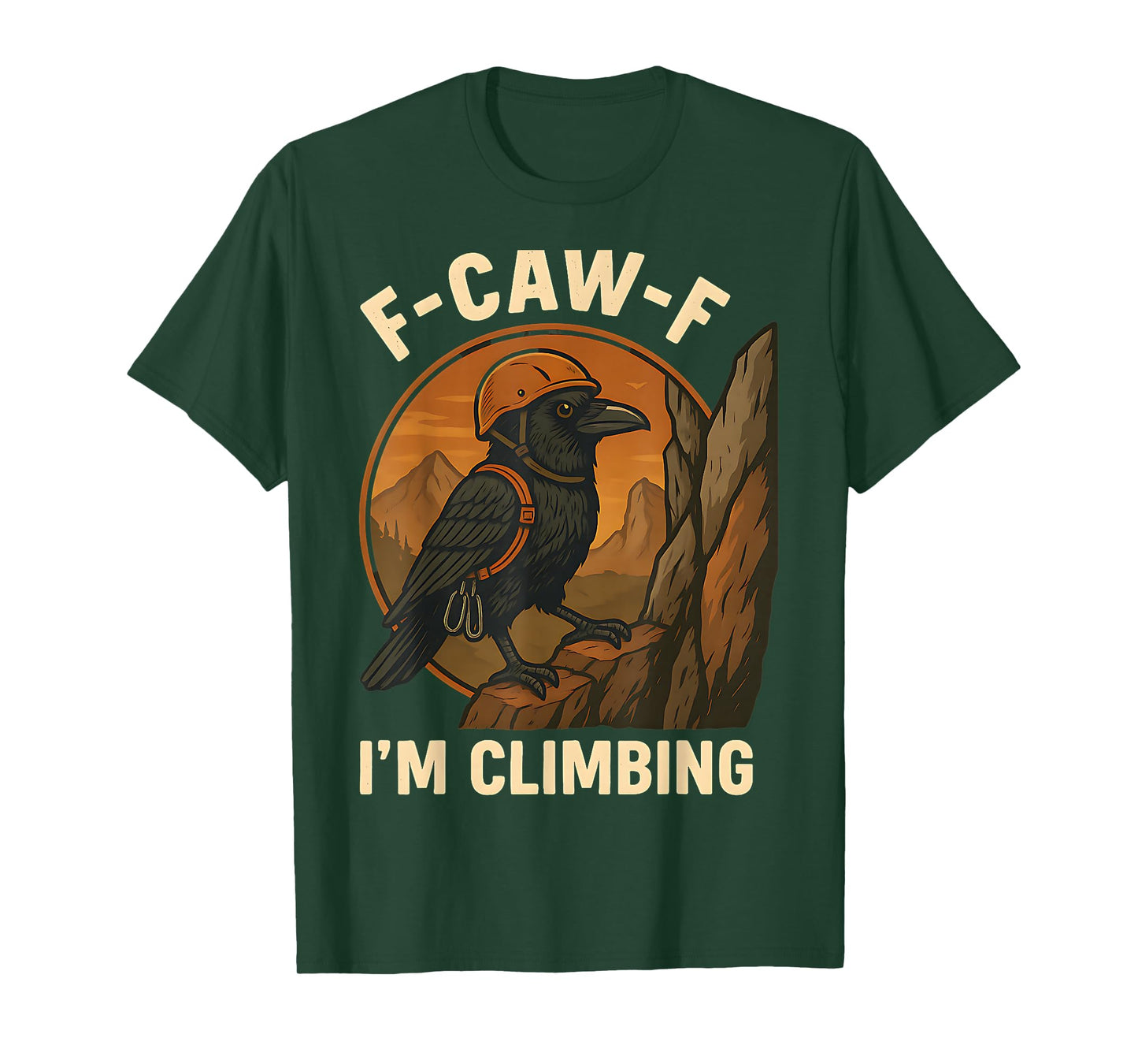 Funny Raven Climbing Shirt Crow Rock Climber Adventure T-Shirt