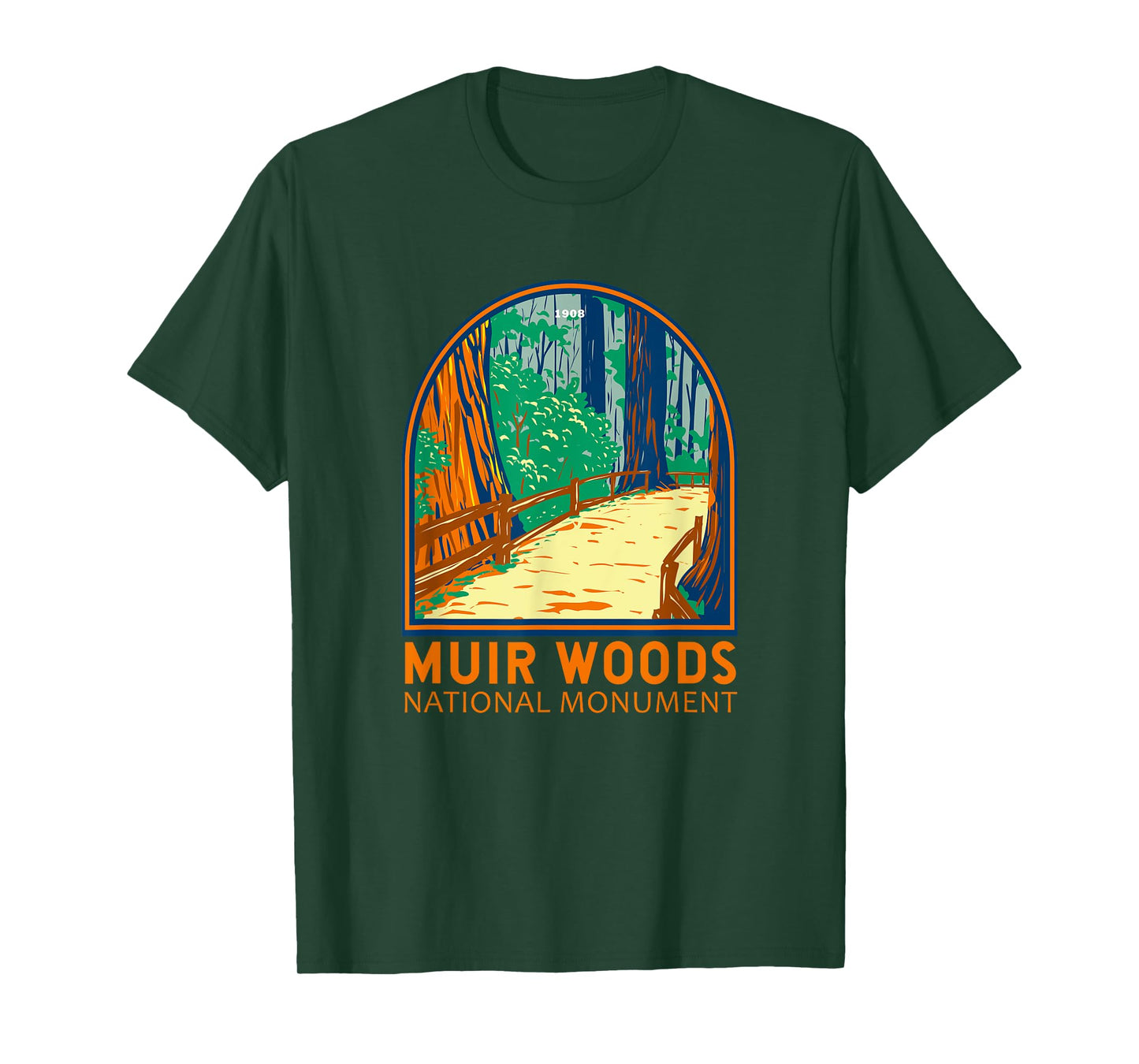 Muir Woods National Monument California Emblem Vintage T-Shirt
