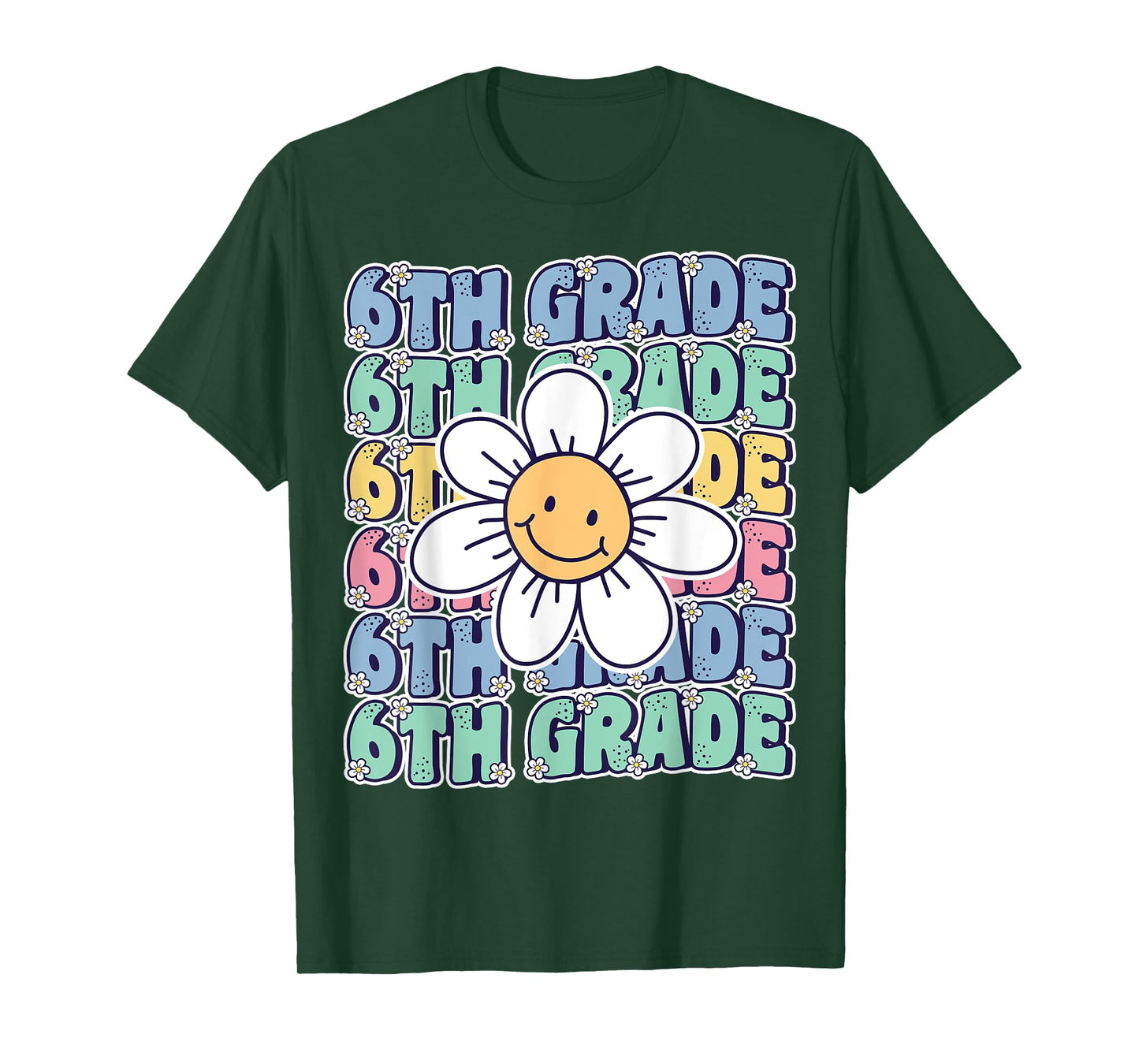 Groovy 6th Grade Back To School First Day of Sixth Grade T-Shirt