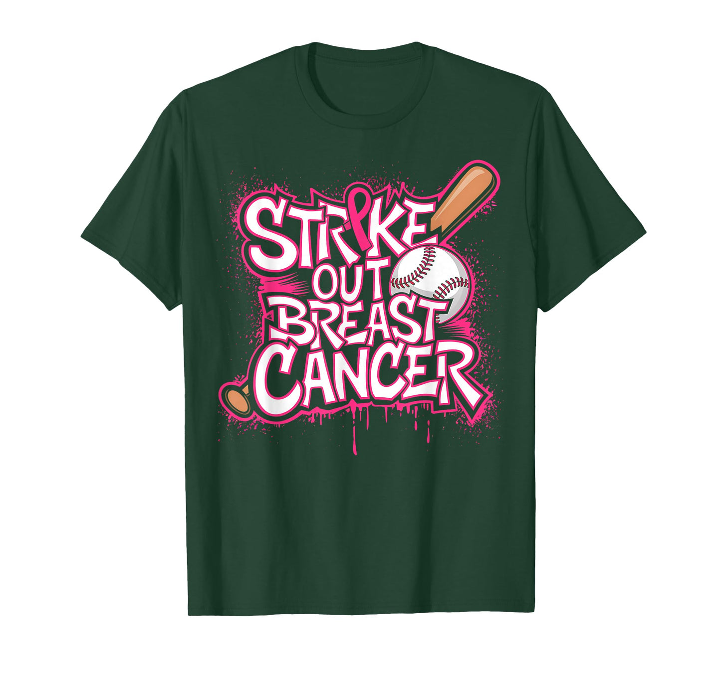 Strike Out Breast Cancer Baseball Warrior T-Shirt