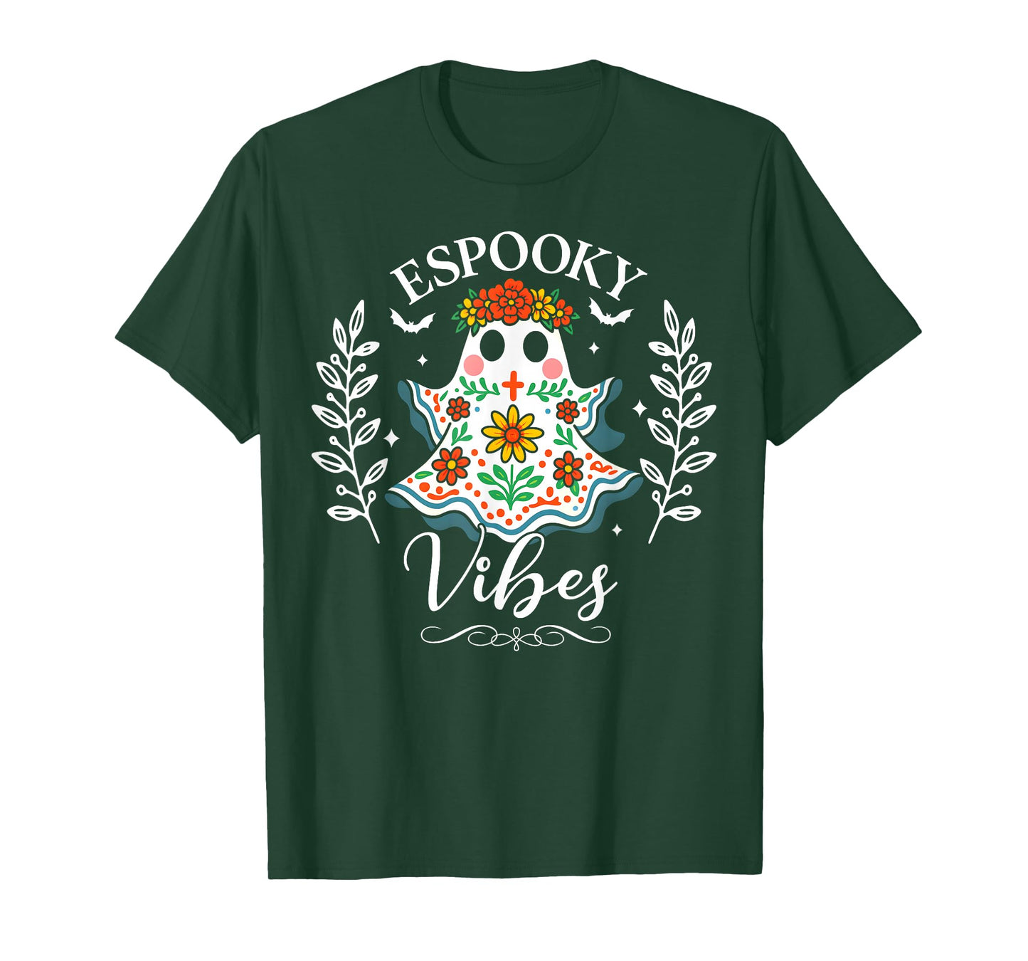 Espooky Vibes Maestra Halloween Spanish Mexican Teacher T-Shirt