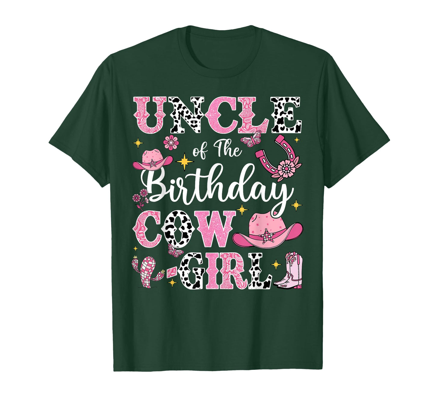 Uncle Of The Birthday Cow-Girl Rodeo Cow Girl Birthday T-Shirt