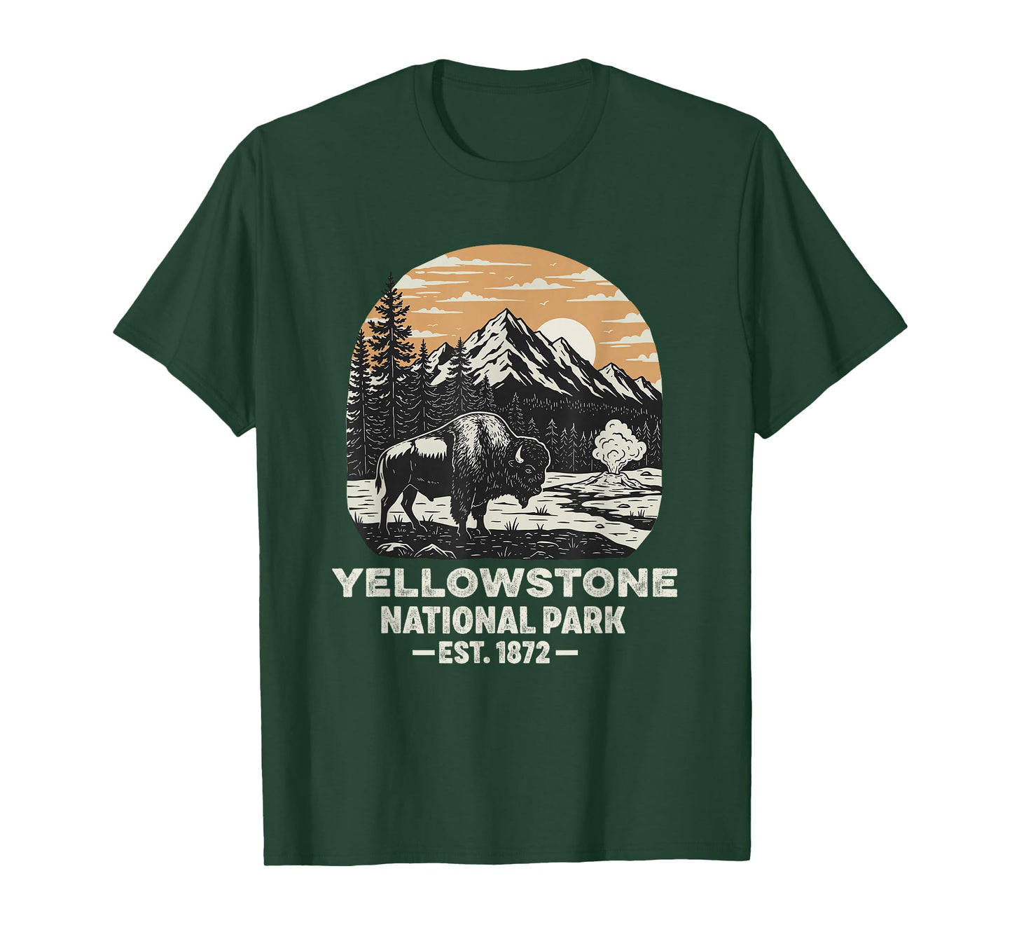 Yellowstone National Park Bison Souvenir Men Women Kids T-Shirt
