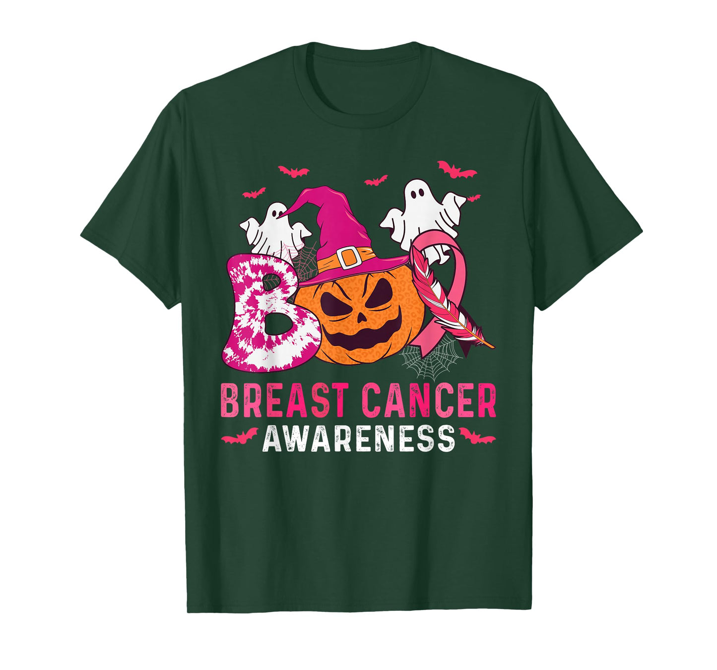 Boo Breast Cancer Halloween Pumpkin Boo Breast Cancer Ghost T-Shirt