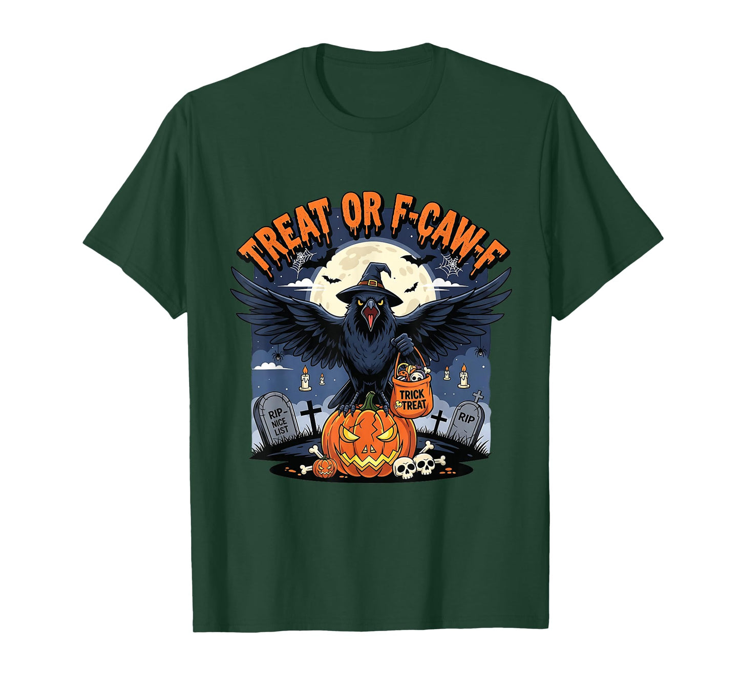 Witch Raven Crow Magic Witchcraft Spooky Halloween F-CAW-F T-Shirt