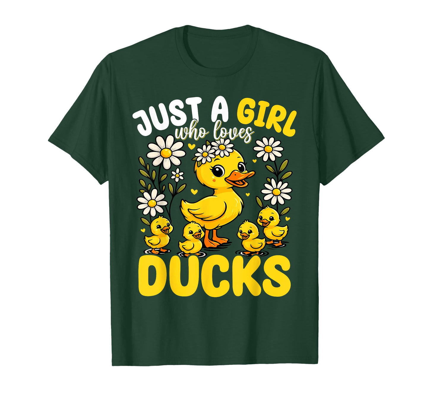 Cute Duck Lover Girls Kids Just A Girl Who Loves Ducks T-Shirt