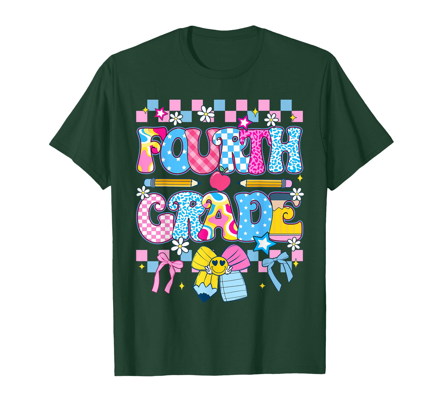 4th Grade For Boys Girls Teacher Fourth Grade Back to School T-Shirt