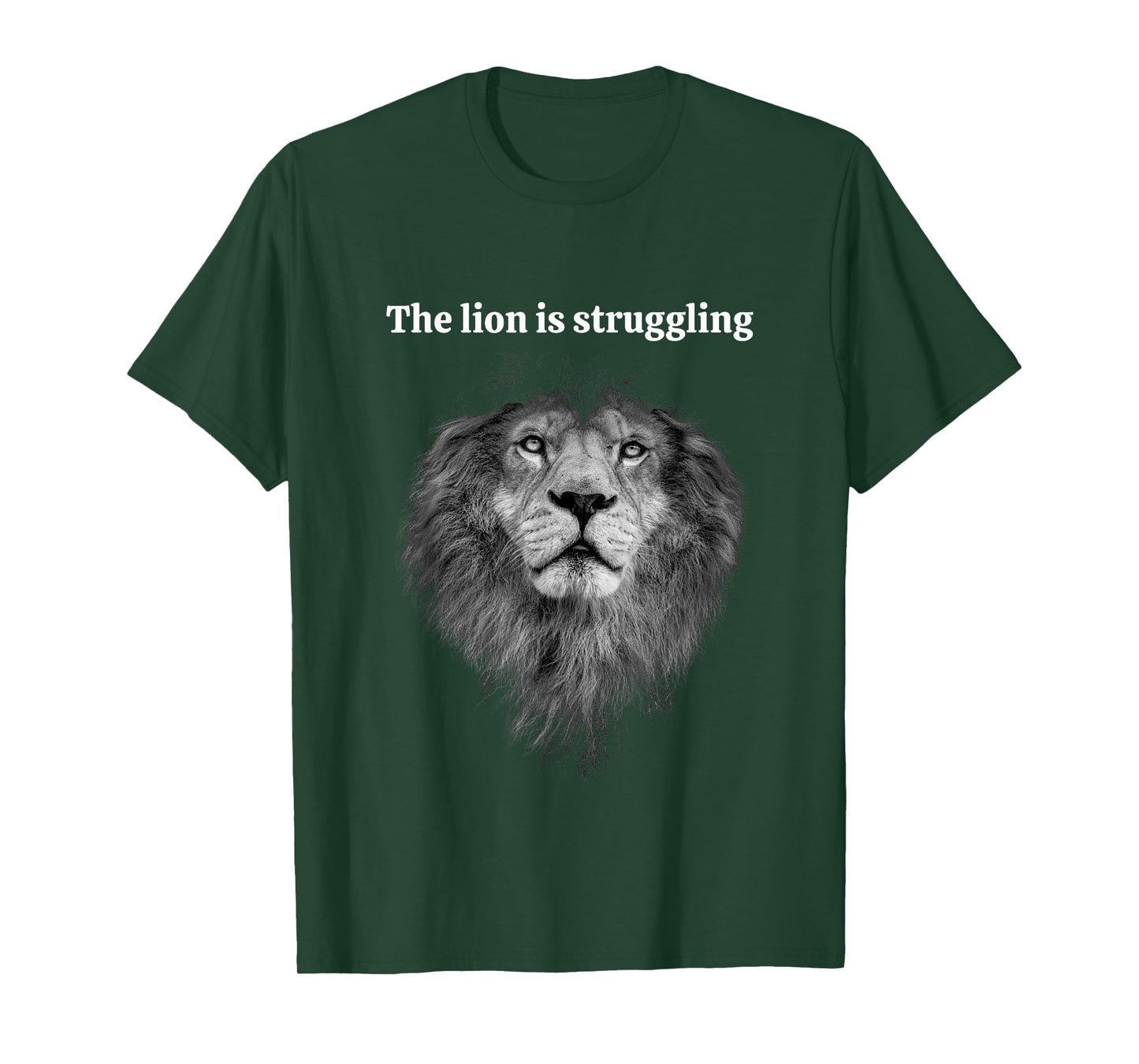 Funny Lion Meme brainrot gen z Humour The Lion is Struggling T-Shirt