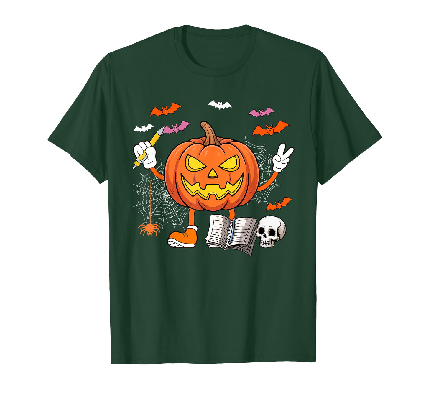 School Counselor Job Horror Carved Pumpkin Halloween Team T-Shirt