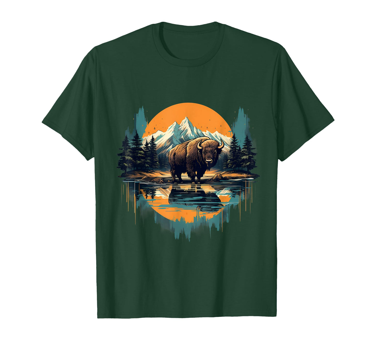 Buffalo Wildlife Animal Art Artwork Bison Savanna Nature T-Shirt