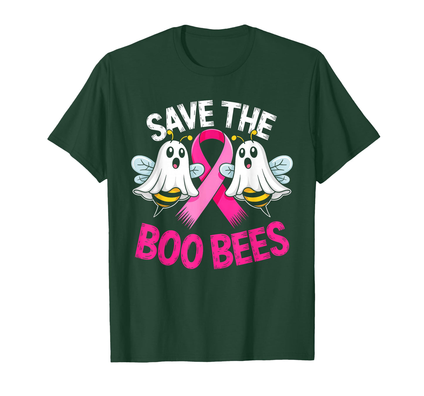 Save The Boo Bees Funny Breast Cancer Awareness Halloween T-Shirt