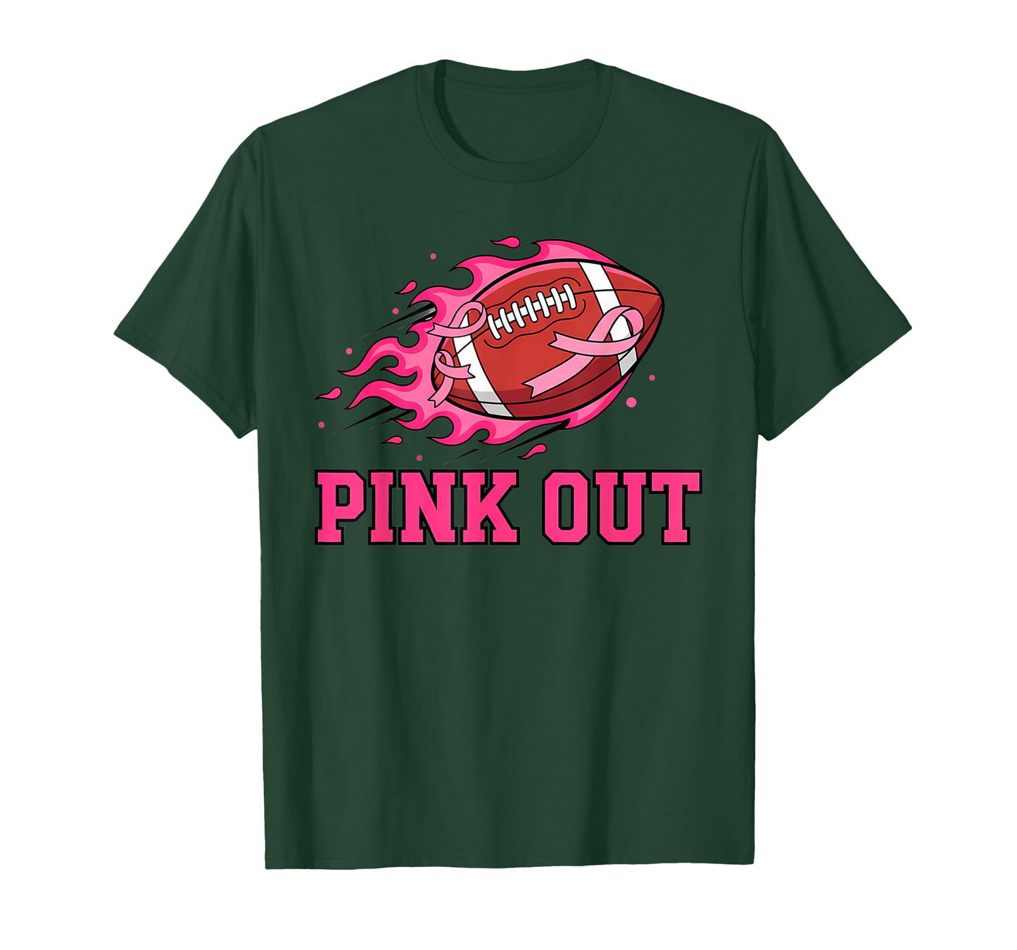 October Pink Out Football Breast Cancer Awareness Men Women T-Shirt