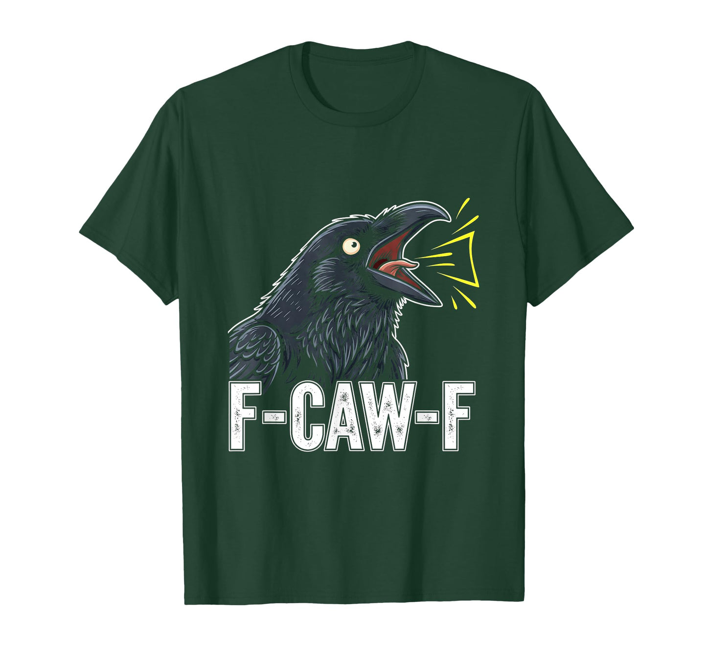 F-Caw-F Black Crow Funny Raven Bird Moon Gothic FCAWF Humor T-Shirt