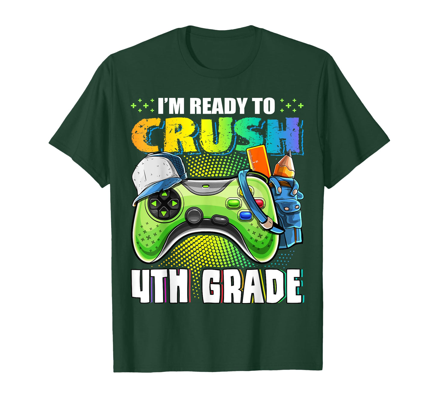 I'm Ready to Crush 4th Grade Back to School Video Game Boys T-Shirt