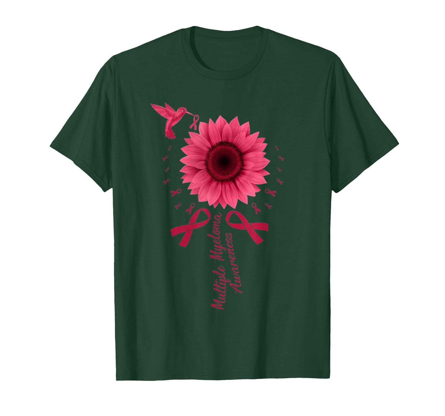 Sunflower Ribbon Multiple Myeloma Cancer Awareness T-Shirt